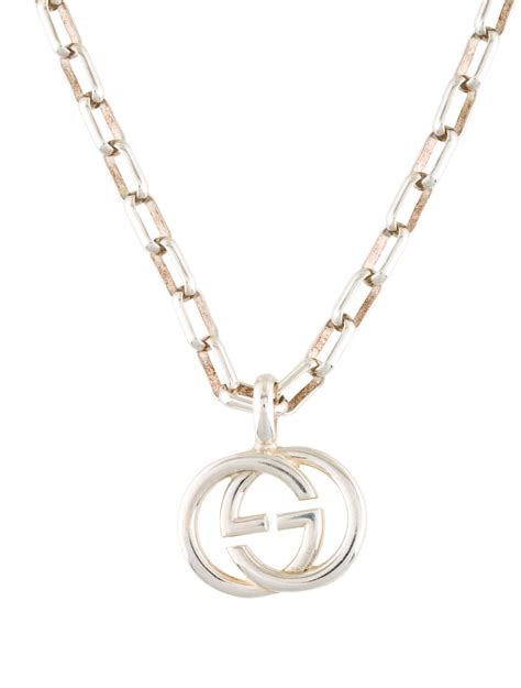 gucci gold pendant necklace|gucci interlocking g pendant necklace.